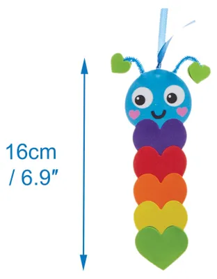 Produktbild von Lesezeichen Bastelset 8er-Pack Regenbogen Herz FX455 Baker Ross für Kinder