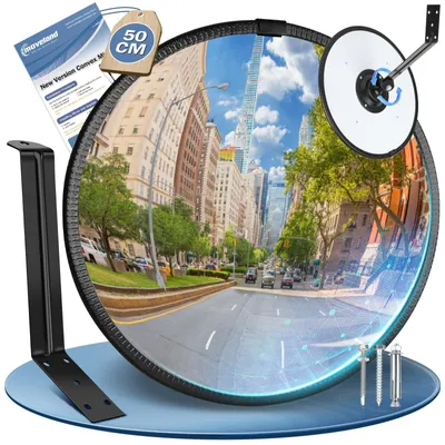Image de Miroir de circulation 50 cm - Miroir convexe réglable pour la circulation