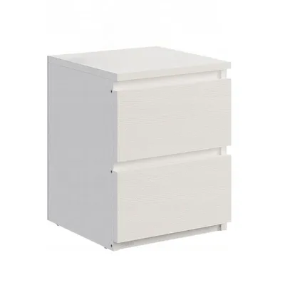 Produktbild von Nachttisch Tisch 2 Schubladen Loft Weiß Modern