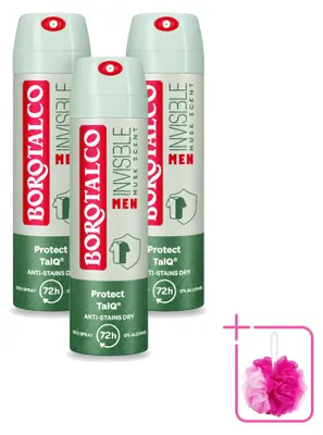 Immagine prodotto di 3 flaconi di deodorante spray Borotalco Men Musk - 150 ml - confezione risparmio - 3 pezzi