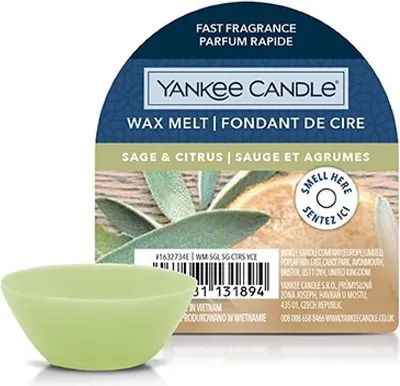 Produktbild von Yankee Candle 10.00664.0037, Rund, Grün, Zitrus, Salbei, Sage & Citrus, Zitrus, Lavendel, Geranium, Lavendel