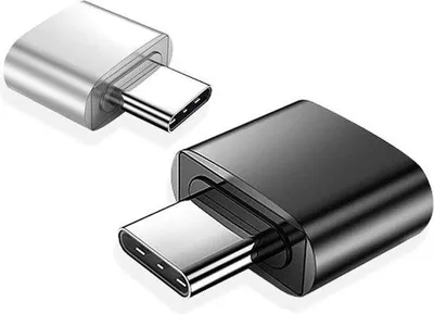 Produktbild von USB-C auf USB 3.0 OTG Adapter 2er Set schwarz silber