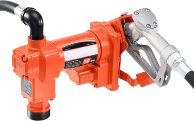 Zdjęcie produktu dla Pompa do transferu paliwa, wydajność 61 l/min, moc 1/4 KM (186 W), pompa do transferu oleju napędowego 12 V DC z ręczną dyszą, wężem wylotowym i ssącym, do benzyny, nafty, mieszanek etanolowych, metanolu, biodiesla