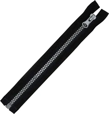 Produktbild von Profil-Reißverschluss 5mm 45-85cm teilbar m. Autolock Jacken Softshells Sport, Größe:45cm, Farbe:schwarz grau