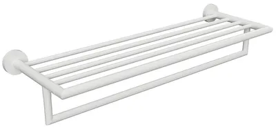 Produktbild von Sapho X-ROUND WHITE Handtuchregal mit Reling 500mm, Weiß matt