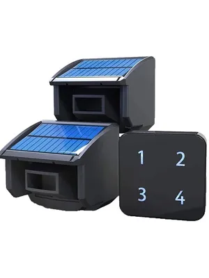 Image de Alarme d'entrée, à énergie solaire, résistant aux intempéries, KIT2, prise EU