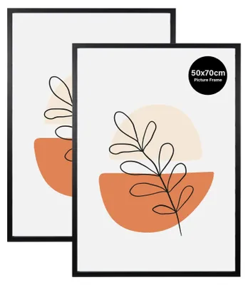 Obrázok produktu pre Solidchoice – Čierny fotorámik 50 x 70 cm na zavesenie na stenu