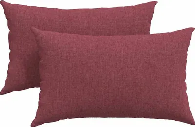 Immagine prodotto di vidaXL Cuscino per divano 2 pezzi rosso vino 50 x 30 cm tessuto