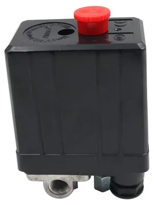 Druckschalter für Luftkompressor, 4-Wege, 125/90 PSI, 220V, 20A, schwarz