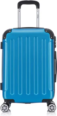 Produktbild von Flexot® F-2045 Handgepäck Bordcase Trolley Koffer Reisekoffer Hartschale Doppeltragegriff mit Zahlenschloss Gr. M Farbe Brilliant-Blau