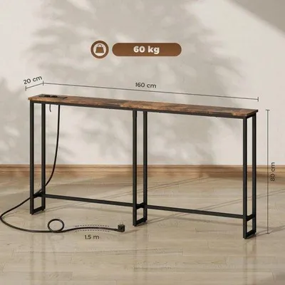 Zdjęcie produktu dla Kredens w stylu industrialnym – styl industrialny – smukły – stal – 160 x 20 x 80 cm