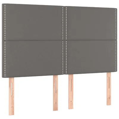 Produktbild von Kopfteil Grau 144x5x118/128 cm Kunstleder