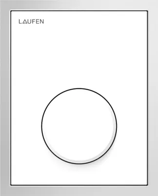 Produktbild von LAUFEN AU108 INEO Betätigungsplatte, für Urinal, Glas, flächenbündig, inklusive poliertem Edelstahlrahmen, 107x1x132mm, H9091080000001