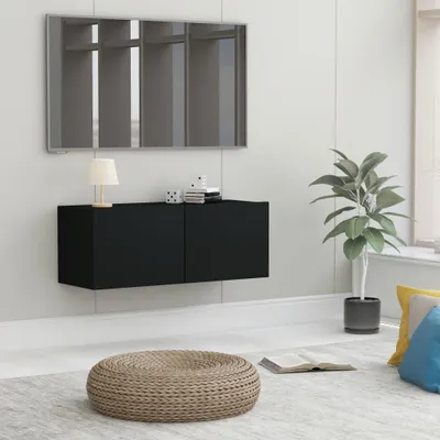 Produktbild von The Living Store TV-Schrank Schwarz 80x30x30 cm Holzwerkstoff
