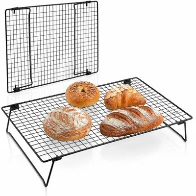 Kühlgitter für Sauerteig, 43,2x27,9x7,6 cm, schwarz