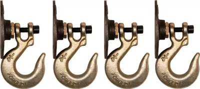 Produktbild von QUVIO Garderobenhaken - Industriell - 4er-Set - Garderobenständer - Kleiderbügel - Metall - Schrauben inklusive - Grau - Gold