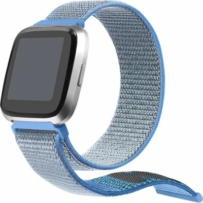 Produktbild von Strap-it Fitbit Versa / Versa 2 Armband Nylon (Blau)