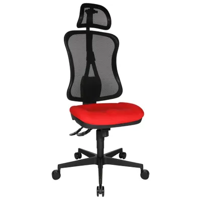 Produktbild von Topstar Bürostuhl Head Point SY, HE200 G21X Stoff rot, Gestell schwarz