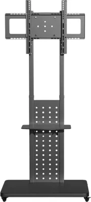 Obrázok produktu pre Podstavec na TV, mobilný - Aj vertikálny - Pre 32"-65" TV - Univerzálny štandardný stojan - Výškovo nastaviteľný - Čierny
