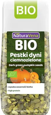 PESTKI DYNI CIEMNOZIELONE BIO 150 g - NATURAVENA