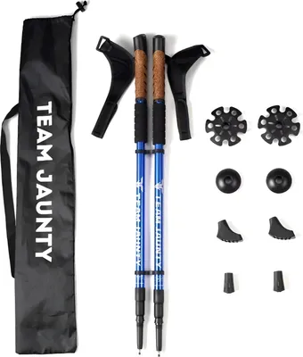 Obrázok produktu pre Skladacie palice Nordic Walking, robustná hliníková zliatina, ergonomická a protišmyková rukoväť