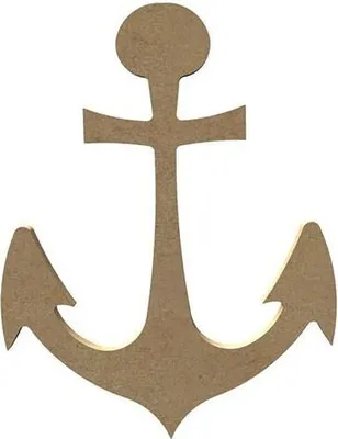Zdjęcie produktu dla Kotwica wykonana z drewna MDF do dekoracji - 15 x 12 cm