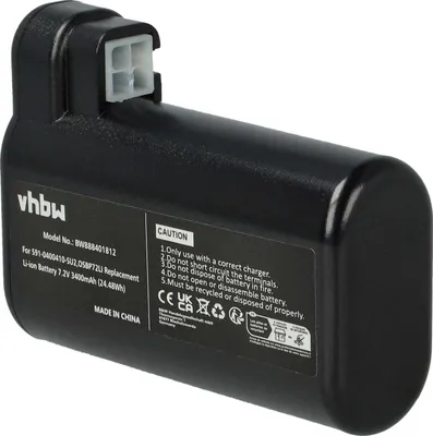 Produktbild von vhbw Akku Ersatz für Electrolux OSBP72LI25, 405537959/0, 4060001007 für Staubsauger Schwarz (3400 mAh, 7,2 V, Li-Ion)