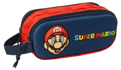 Zdjęcie produktu dla Safta Podwójny Piórnik 3d Super Mario Niebieski Man Niebieski Jeden Rozmiar