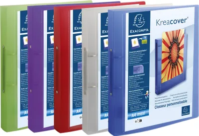 Immagine prodotto di Raccoglitore ad anelli Exacompta con meccanismo a due anelli 40 mm Chromaline Krea Copertina A4 assortita