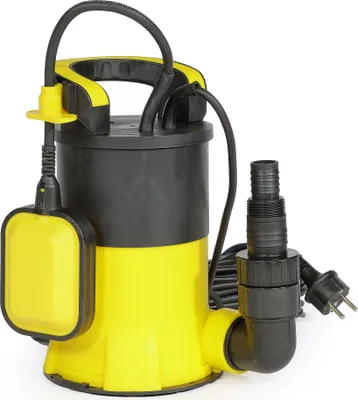Produktbild von Wiltec Tauchpumpe mit Schwimmer 550 W, flachabsaugende Pumpe bis 1 mm, Tiefbrunnenpumpe 7 m Förderhöhe und 7 m Tiefe, Flachsaugerpumpe für Klarwasser