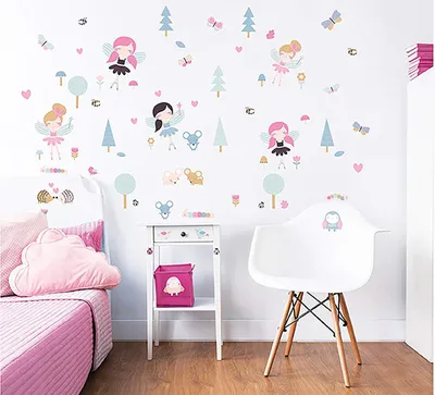 Obrázek produktu pro Walltastic 44944 - Samolepka na zeď, Moje lesní víly a přátelé