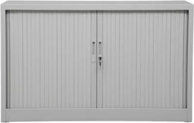 Produktbild von Rollladenschrank Weasel | 2 Ordernhöhen | HxBxT 75x120x46 cm | Grau