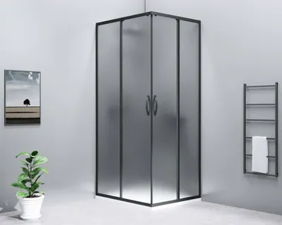 Obrázek produktu pro SIGMA SIMPLY BLACK obdélníkový sprchový kout 900x800 mm, provedení L/R, přístup do rohu, cihlové sklo