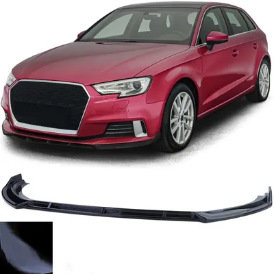 Produktbild von Spoiler Frontspoiler Schwarz Glanz für Audi A3 8V Facelift 2016-2020