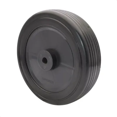 Produktbild von WAGNER Vollscheibenrad - Durchmesser Ø 150 x 40 mm, Achsloch Ø 10 mm, Kunststoff, schwarz, Tragkraft 35 kg - 03715001