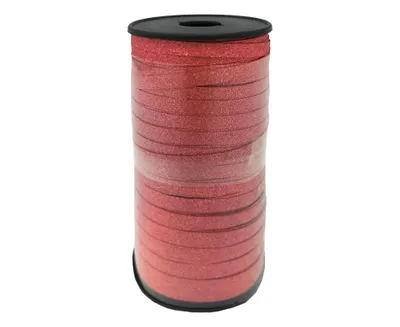 Immagine prodotto di Nastro regalo / Nastro per palloncini / Nastro in polietilene / Nastro arricciato - rosso glitterato 92 m
