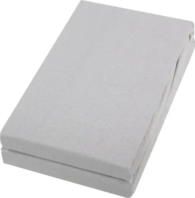 Produktbild von Alvi ALVI Spannbettlaken Doppelpack 40x90 silber/silber