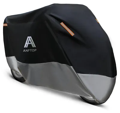 Obrázek produktu pro Plachta na motocykl, venkovní použití, voděodolná, 210D polyester, rozměry 275x105x125 cm
