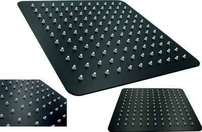 Immagine prodotto di Granitan | SLIM 25 doccia a pioggia - Nero - Ultra Slim - Inox con tecnologia AntiCalc
