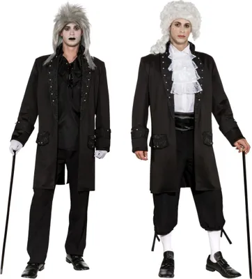 Herren Kurzmantel Ornamente Frack schwarz Jacke Mantel Barock Gothic