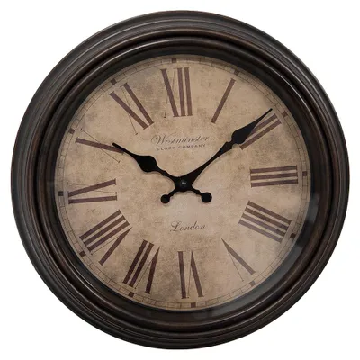 Produktbild von Clayre & Eef Wanduhr Ø 29x5 cm Braun Kunststoff