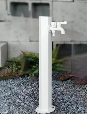 Productafbeelding van Tuin Waterkolom - Buiten Houtkraan - Tuin Bewatering - Antivries Ontwerp - 60 cm - Natuurlijk