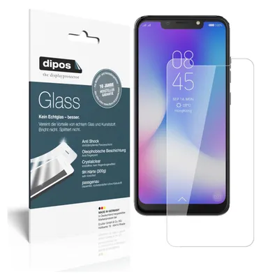Produktbild von 1+1x Schutzfolie für Tecno Camon 11 Pro - Anti-Shock 9H Folie dipos Glass