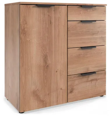 Produktbild von Kombikommode Level Schlafzimmerschubladenkommode 81x41x84cm Farbe wählbar,Plankeneiche