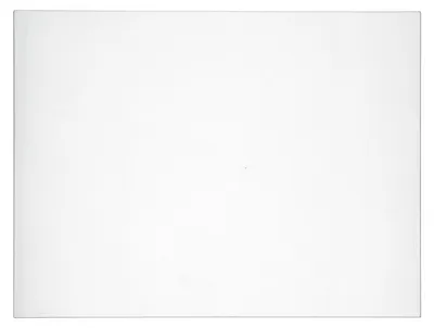 A blank white background with faint scuff marks.