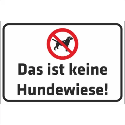 Produktbild von INDIGOS UG - Aufkleber - Sicherheit - Warnung - Verbotsschild Das ist keine Hundewiese - 800x600 mm