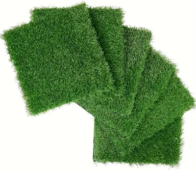 Produktbild von Kunstrasen-Set, 36-teiliges, ineinandergreifendes Kunstrasen-Fliesenset für Terrasse, Balkon, Garten, Kunstrasenboden, 30 x 30 cm, Grün