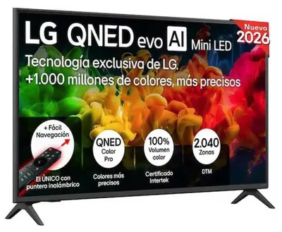 Produktbild von LG QNED evo AI MiniLED 43QNED81B6C.AEU, 109,2 cm (43"), 3840 x 2160 Pixel, QNED MiniLED, Smart-TV, WLAN, Schwarz