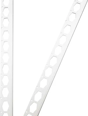 Produktbild von ProfileXXL PVC Abschlussprofil, Abschlussleiste, Kantenschutz 2,5m Weiß 25 x 4mm Putzschienen aus hart PVC, für Innen- & Außenputz