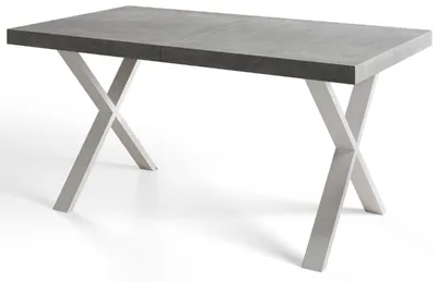 Produktbild von Rechteckiger Tish Küchen 140x80 cm, Modern Esstisch, Wohnzimmertisch mit Stabile Metallbeine, Kollektion Loft X, At Hell